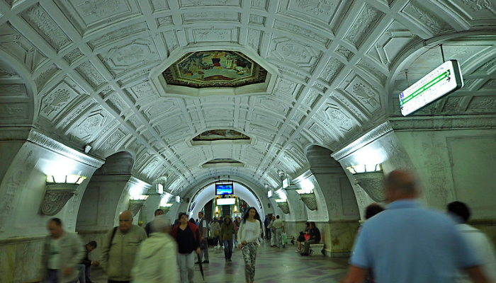 Metrôs de Moscou - Estação Belorusskaya, Moscou – inalgurada em 1938 - Pontos Turísticos Moscou