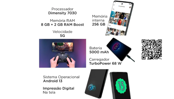 O Motorola Edge 40 Neo é o smartphone perfeito para quem busca o melhor em estilo e performance. Com acabamento sofisticado em Black Beauty, 256GB de armazenamento, 8GB de RAM e conectividade 5G ultrarrápida, ele transforma cada momento em uma experiência de alto nível. Não perca a chance de elevar sua jornada digital com este dispositivo impressionante.