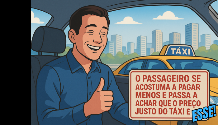 Corridas Promocionais com Preço Fixo não vale a pena para o taxista, pois vendem ilusão de ganho, enquanto o taxista arca com o custo...