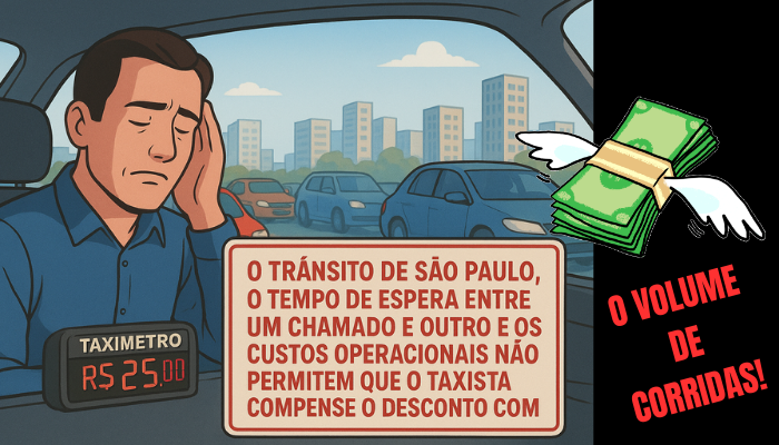 Corridas Promocionais com Preço Fixo não vale a pena para o taxista, pois vendem ilusão de ganho, enquanto o taxista arca com o custo...