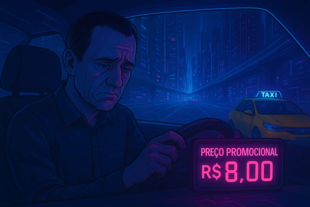 Corridas Promocionais com Preço Fixo não vale a pena para o taxista, pois vendem ilusão de ganho, enquanto o taxista arca com o custo...