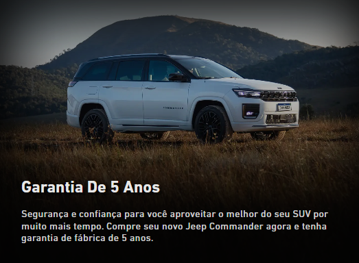 Jeep Commander 2026 é a combinação perfeita entre sofisticação, espaço e robustez. Com design renovado, faróis em LED de última geração e linhas marcantes, o SUV de 7 lugares transmite imponência em qualquer cenário. Por dentro, oferece acabamento premium, painel digital completo e central multimídia de alta conectividade, tornando cada viagem mais confortável e tecnológica. Equipado com motores potentes e opções de tração 4x4, o Commander 2026 entrega performance de sobra tanto na cidade quanto em aventuras off-road. E o melhor: agora com preço mais acessível, ele se consolida como a escolha ideal para quem busca segurança, estilo e versatilidade em um só carro.