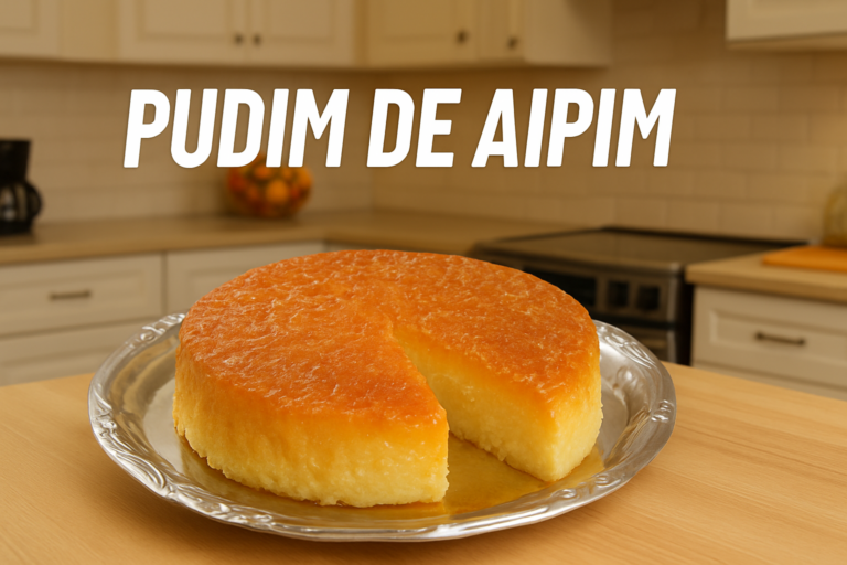 Pudim de Aipim é aquele tipo de sobremesa que surpreende pela cremosidade e pela facilidade no preparo. Feito com ingredientes simples como mandioca ralada, leite, ovos e um toque de coco ou queijo, ele entrega um sabor marcante e uma textura que derrete na boca. É o tipo de doce que parece elaborado, mas na verdade é super prático — perfeito para quem quer impressionar sem passar horas na cozinha.