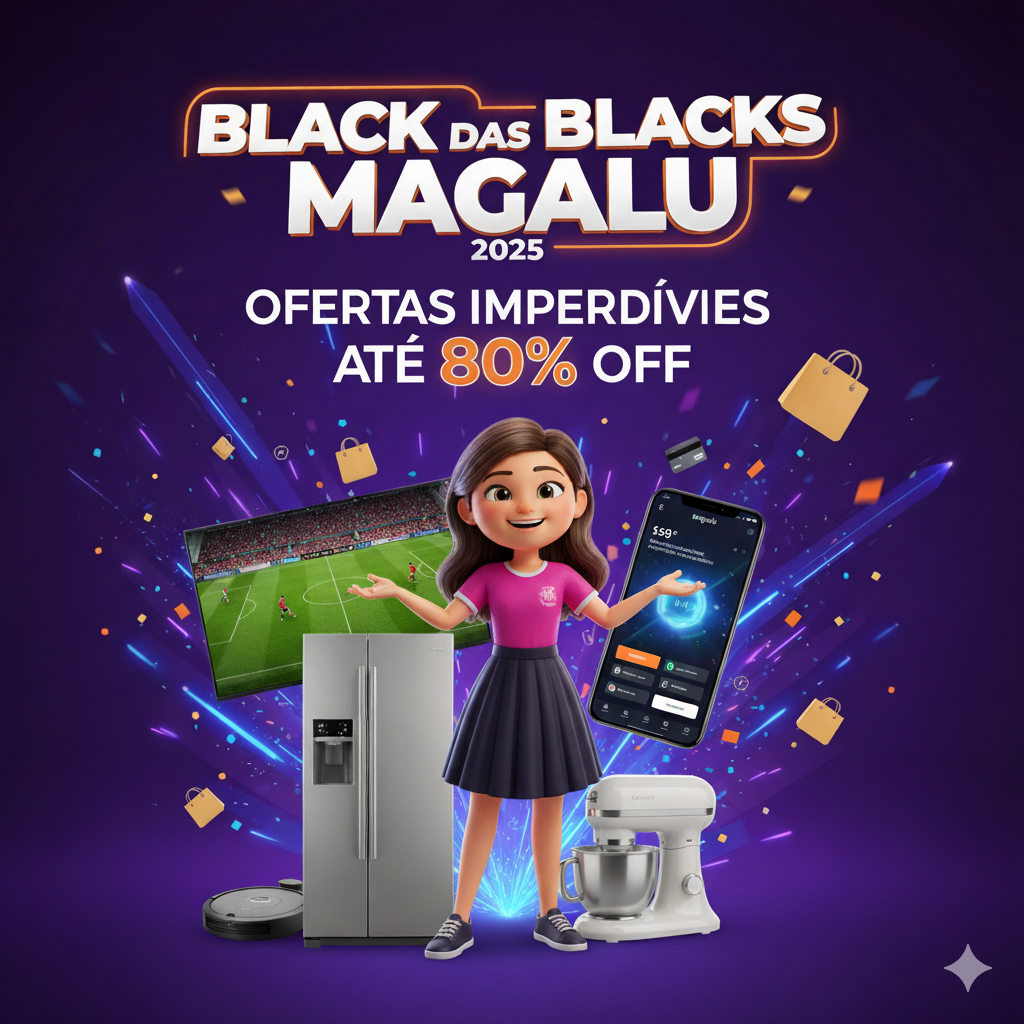 Descubra as Ofertas Antecipadas Black Friday Magalu na Black das Blacks 2025! Guia completo com dicas, as melhores categorias (TVs, Celulares) e a garantia do menor preço. Clique e economize!