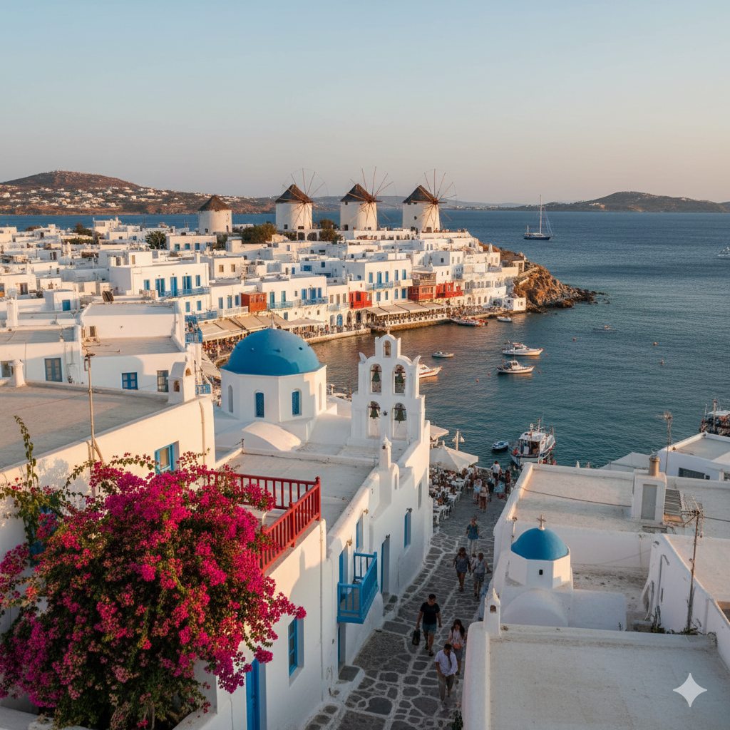 Grécia Atenas, Santorini e Mykonos são destinos inesquecíveis que combinam história milenar, ilhas paradisíacas, gastronomia única e paisagens de tirar o fôlego. Descubra por que viajar para a Grécia é o sonho de milhões de viajantes.