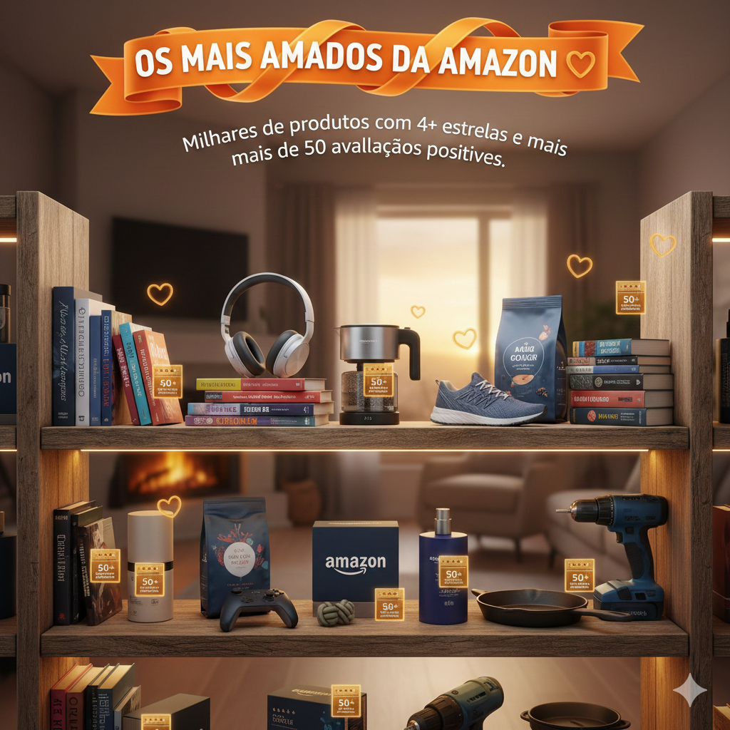 Os Mais Amados da Amazon reúnem produtos que conquistaram milhares de consumidores e se destacam por qualidade, desempenho e excelente custo-benefício. São itens que lideram avaliações, acumulam comentários positivos e se tornam escolhas confiáveis para quem busca comprar com segurança e satisfação. Nesta seleção, você vai descobrir os favoritos do público — aqueles que realmente entregam o que prometem e fazem sucesso em diversas categorias, do dia a dia à tecnologia.