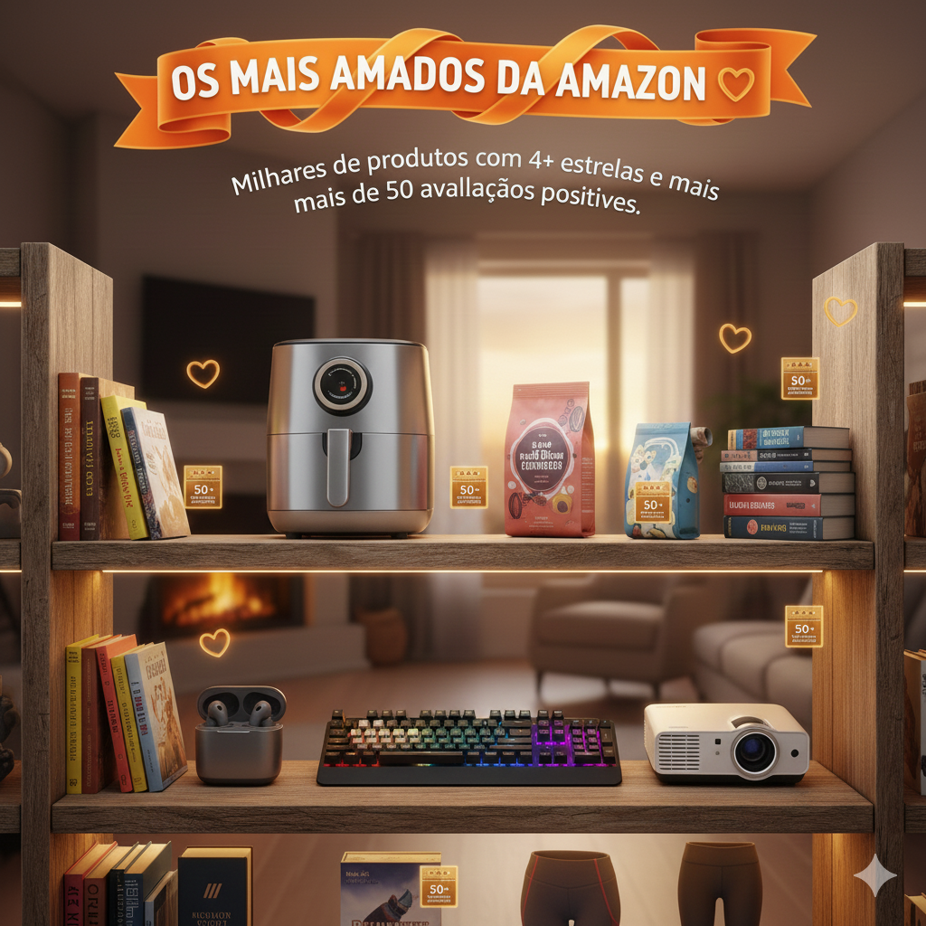 Os Mais Amados da Amazon reúnem produtos que conquistaram milhares de consumidores e se destacam por qualidade, desempenho e excelente custo-benefício. São itens que lideram avaliações, acumulam comentários positivos e se tornam escolhas confiáveis para quem busca comprar com segurança e satisfação. Nesta seleção, você vai descobrir os favoritos do público — aqueles que realmente entregam o que prometem e fazem sucesso em diversas categorias, do dia a dia à tecnologia.