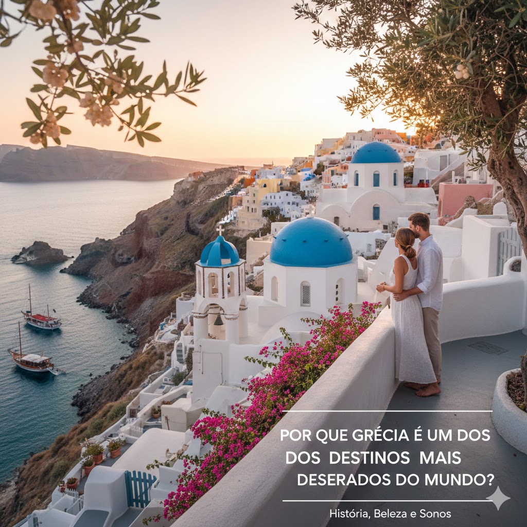 Grécia Atenas, Santorini e Mykonos são destinos inesquecíveis que combinam história milenar, ilhas paradisíacas, gastronomia única e paisagens de tirar o fôlego. Descubra por que viajar para a Grécia é o sonho de milhões de viajantes.