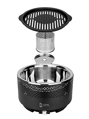 Churrasqueira Portátil a Carvão Biscuitt Steak Master Smoke & Fire USB com Bag: compacta, fácil de transportar e perfeita para churrascos na praia, camping e viagens.