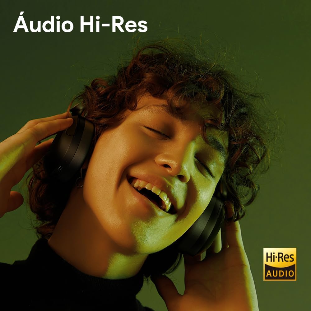 Descubra o QCY H3 ANC Bluetooth 5.4 com cancelamento de ruído ativo, Hi-Res Audio, conexão multipontos e até 60h de bateria. Confira!