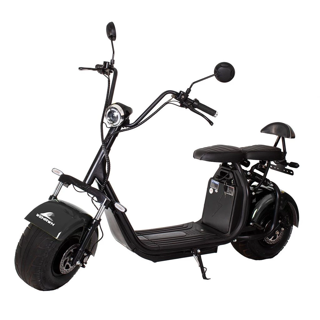 Scooter Moto Elétrica WeHawk WX-07 2000W 60V 20Ah 2 Lugares oferece potência, economia e mobilidade sustentável, ideal para o dia a dia urbano com conforto e estilo.