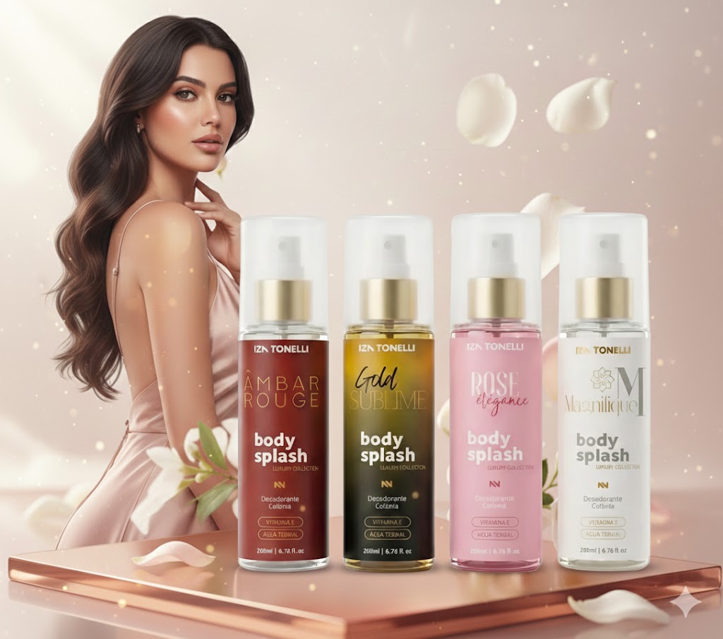 Body Splash Feminino: sinta-se confiante, poderosa e marcante todos os dias. Descubra fragrâncias irresistíveis que fixam na pele e elevam sua presença. Garanta o seu e deixe sua marca por onde passar!