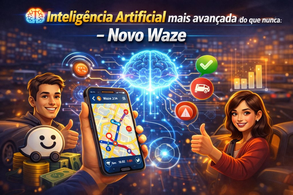 Novo Waze chegou para revolucionar sua forma de dirigir: descubra rotas mais inteligentes, alertas em tempo real e uma navegação que economiza tempo, combustível e evita o trânsito como nunca antes.
