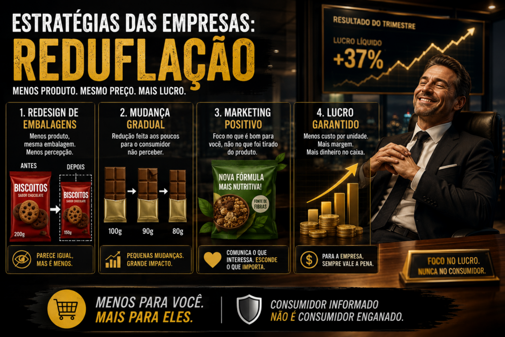 Reduflação: o aumento invisível que pesa no bolso dos brasileiros e consumidores no mundo todo. Descubra como produtos estão menores, mais caros e afetando seu poder de compra sem você perceber.
