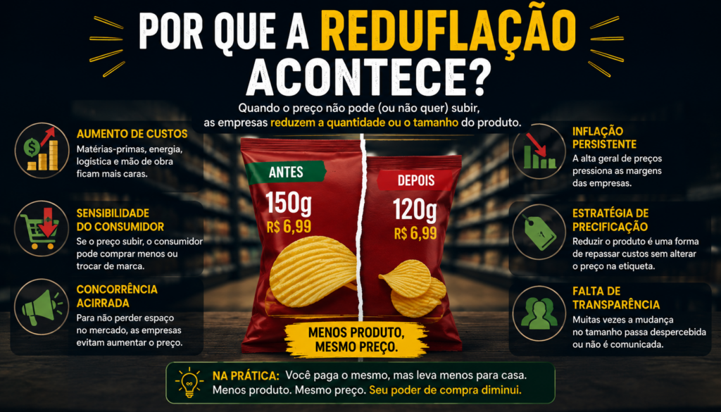 Reduflação: o aumento invisível que pesa no bolso dos brasileiros e consumidores no mundo todo. Descubra como produtos estão menores, mais caros e afetando seu poder de compra sem você perceber.
