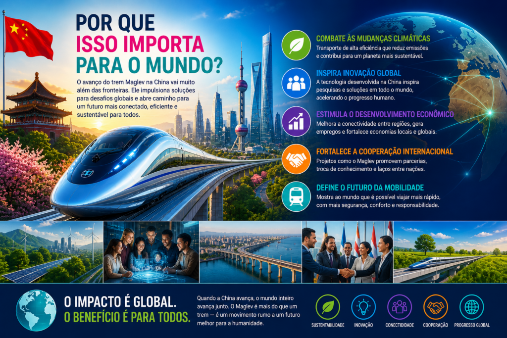 O Trem Maglev na China representa uma revolução na mobilidade global, combinando velocidade extrema, inovação tecnológica e impacto econômico para redefinir o futuro do transporte sustentável e conectado.

