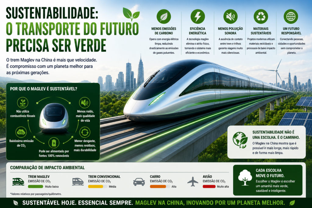 O Trem Maglev na China representa uma revolução na mobilidade global, combinando velocidade extrema, inovação tecnológica e impacto econômico para redefinir o futuro do transporte sustentável e conectado.
