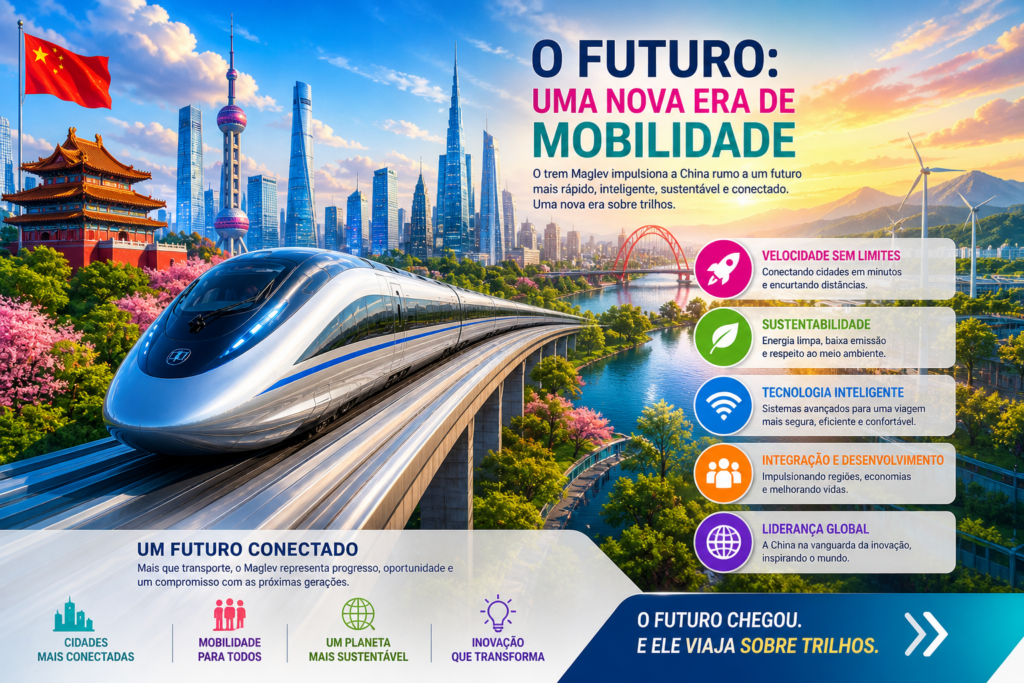 O Trem Maglev na China representa uma revolução na mobilidade global, combinando velocidade extrema, inovação tecnológica e impacto econômico para redefinir o futuro do transporte sustentável e conectado.
