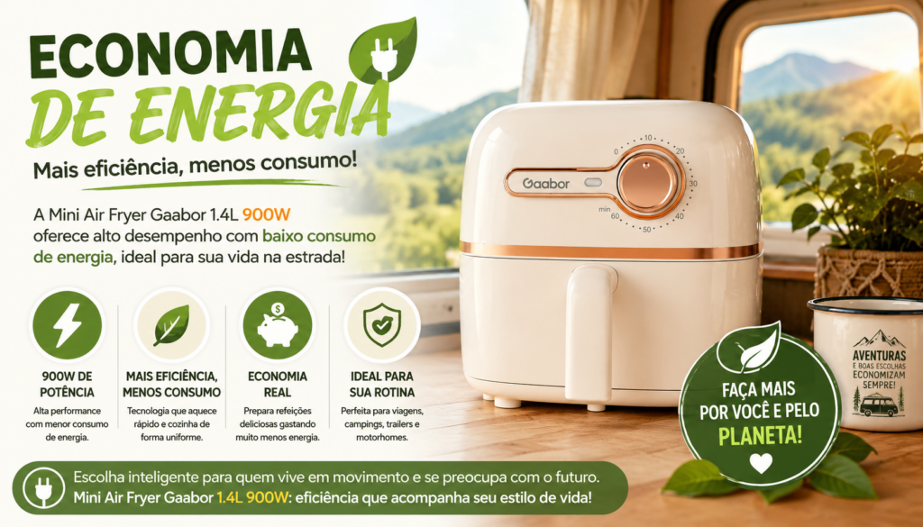 **Mini Air Fryer Gaabor**: prepare receitas deliciosas com mais praticidade, economia e menos óleo! Compacta, moderna e eficiente, ela é perfeita para cozinhas pequenas e para quem busca refeições crocantes e saborosas em poucos minutos. Descubra todas as vantagens e veja por que a Mini Air Fryer Gaabor está conquistando cada vez mais consumidores. 🍟✨

