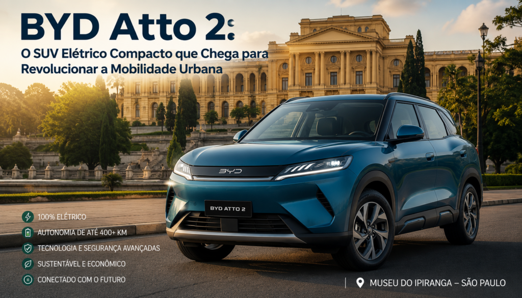 BYD Atto 2 DM-i chega para transformar a mobilidade urbana com tecnologia híbrida inteligente, design moderno, baixo consumo de combustível e excelente autonomia. Descubra por que este SUV compacto da BYD promete revolucionar o dia a dia dos motoristas que buscam economia, conforto, sustentabilidade e inovação em cada trajeto.