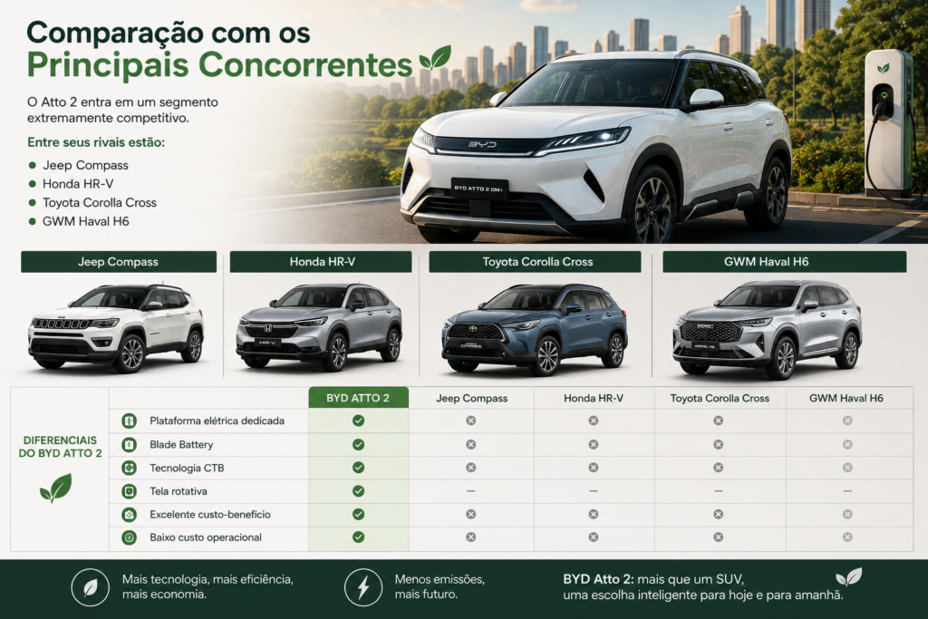 BYD Atto 2 DM-i chega para transformar a mobilidade urbana com tecnologia híbrida inteligente, design moderno, baixo consumo de combustível e excelente autonomia. Descubra por que este SUV compacto da BYD promete revolucionar o dia a dia dos motoristas que buscam economia, conforto, sustentabilidade e inovação em cada trajeto.