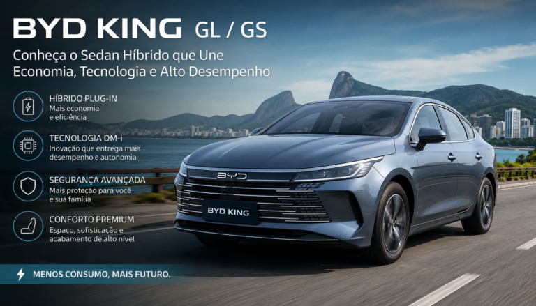 BYD King GL / GS: Tecnologia,  Economia e Sofisticação em um Único  Automóvel! O sedan híbrido que está revolucionando o mercado brasileiro!