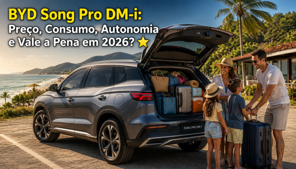 BYD Song Pro DM-i surpreende em 2026 com tecnologia híbrida avançada, consumo impressionante, autonomia elevada e um pacote completo de conforto, segurança e conectividade. Descubra preço, desempenho, principais vantagens e se o SUV híbrido da BYD realmente vale a pena para quem busca economia e inovação.