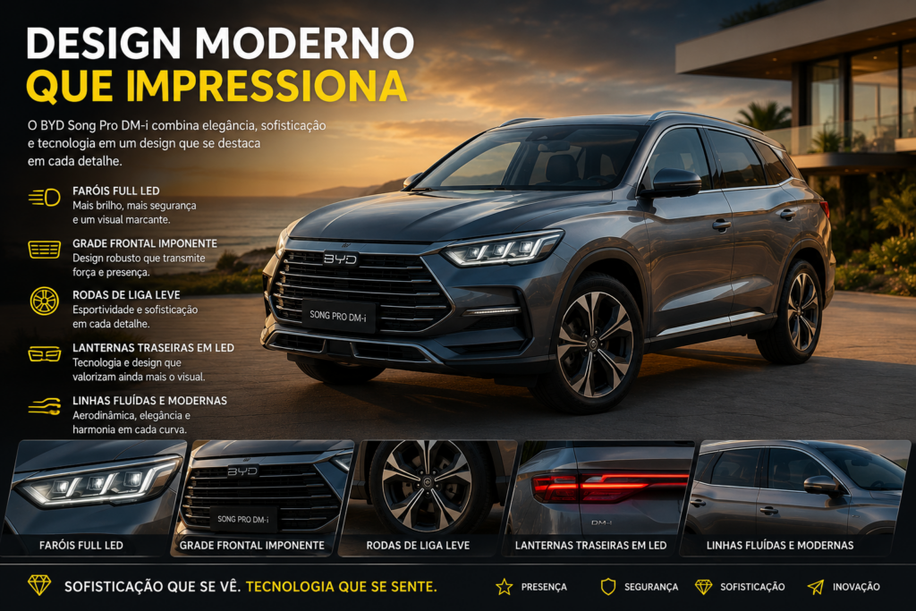 BYD Song Pro DM-i surpreende em 2026 com tecnologia híbrida avançada, consumo impressionante, autonomia elevada e um pacote completo de conforto, segurança e conectividade. Descubra preço, desempenho, principais vantagens e se o SUV híbrido da BYD realmente vale a pena para quem busca economia e inovação.