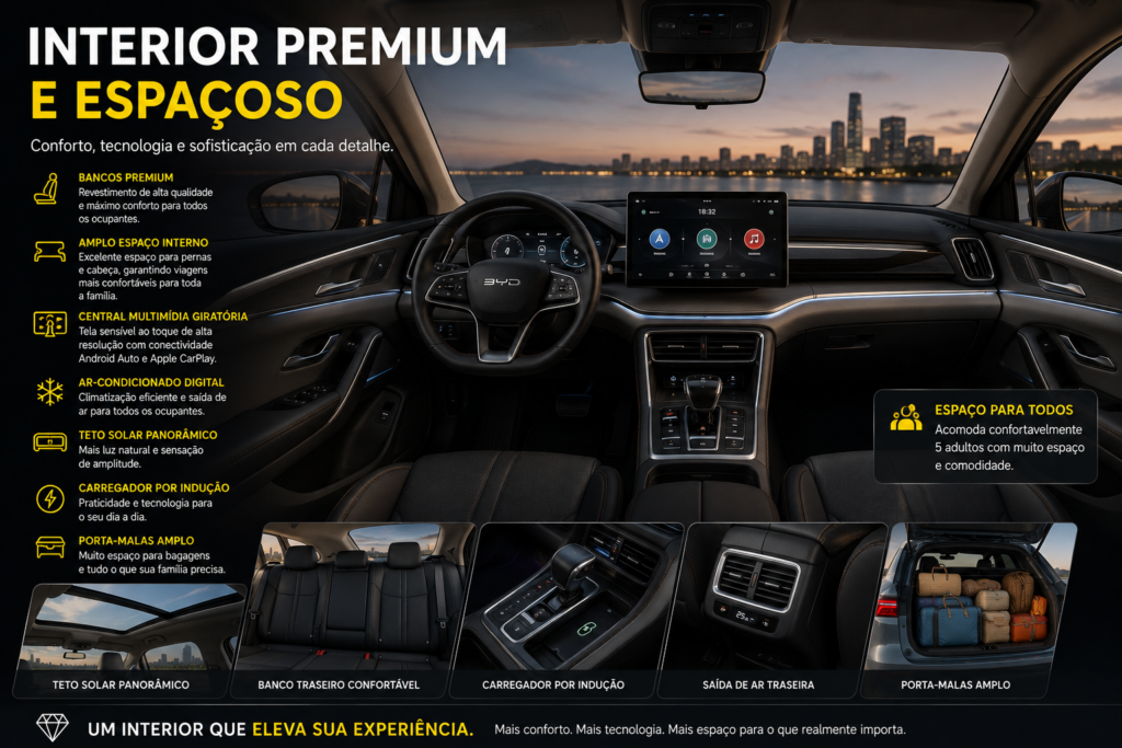 BYD Song Pro DM-i surpreende em 2026 com tecnologia híbrida avançada, consumo impressionante, autonomia elevada e um pacote completo de conforto, segurança e conectividade. Descubra preço, desempenho, principais vantagens e se o SUV híbrido da BYD realmente vale a pena para quem busca economia e inovação.