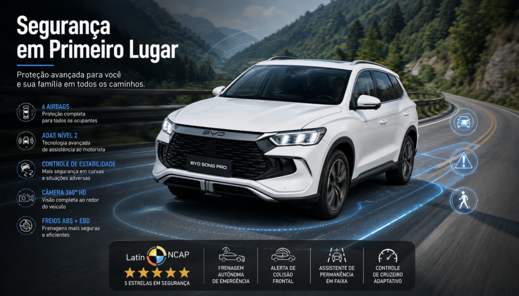 BYD Song Pro DM-i surpreende em 2026 com tecnologia híbrida avançada, consumo impressionante, autonomia elevada e um pacote completo de conforto, segurança e conectividade. Descubra preço, desempenho, principais vantagens e se o SUV híbrido da BYD realmente vale a pena para quem busca economia e inovação.
