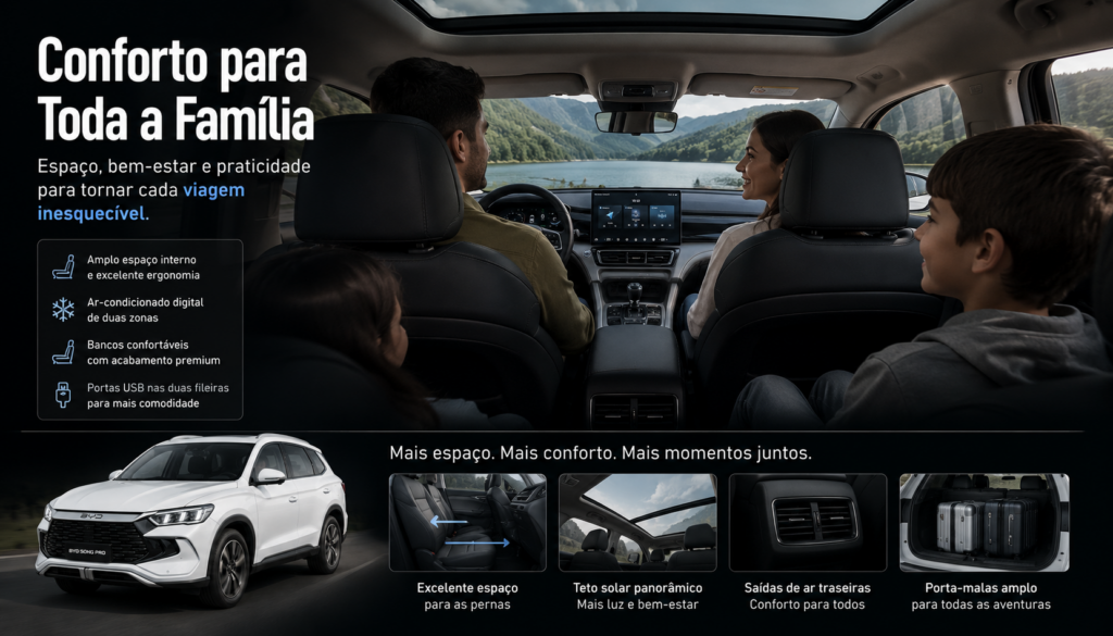 BYD Song Pro DM-i surpreende em 2026 com tecnologia híbrida avançada, consumo impressionante, autonomia elevada e um pacote completo de conforto, segurança e conectividade. Descubra preço, desempenho, principais vantagens e se o SUV híbrido da BYD realmente vale a pena para quem busca economia e inovação.