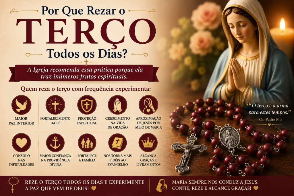 Como rezar o terço? Aprenda o passo a passo completo dessa poderosa oração católica e descubra como fortalecer sua fé, encontrar paz e se aproximar de Deus todos os dias.