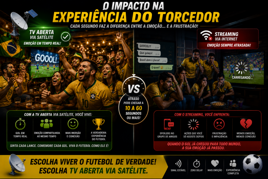 Copa do Mundo dos Delays: descubra o motivo surpreendente que faz a TV aberta vencer o streaming pela internet em velocidade de transmissão. Entenda por que os gols chegam primeiro na televisão e evite spoilers durante os jogos mais emocionantes da Copa do Mundo.