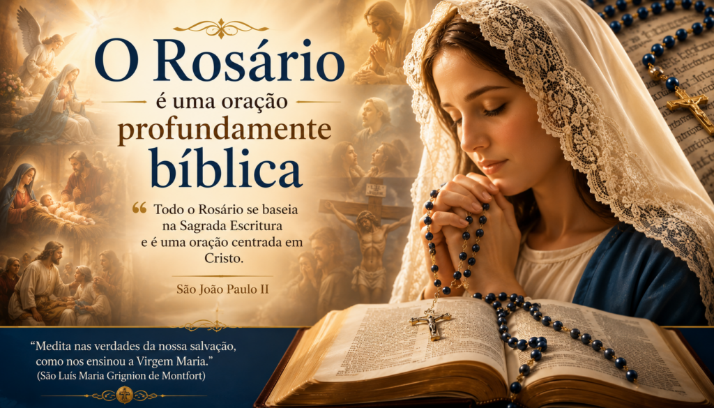 Por que os Católicos Veneram Maria? Descubra o ensinamento bíblico, a diferença entre adoração e veneração e como a Virgem Maria conduz todos os fiéis a Jesus Cristo.