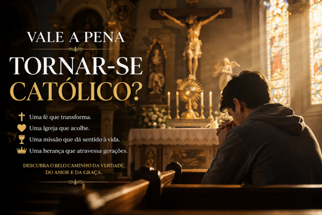 Como se tornar católico? Descubra o passo a passo para entrar na Igreja Católica, receber os sacramentos, conhecer a catequese e iniciar uma nova vida com Jesus Cristo. Guia completo, atualizado e inspirador.